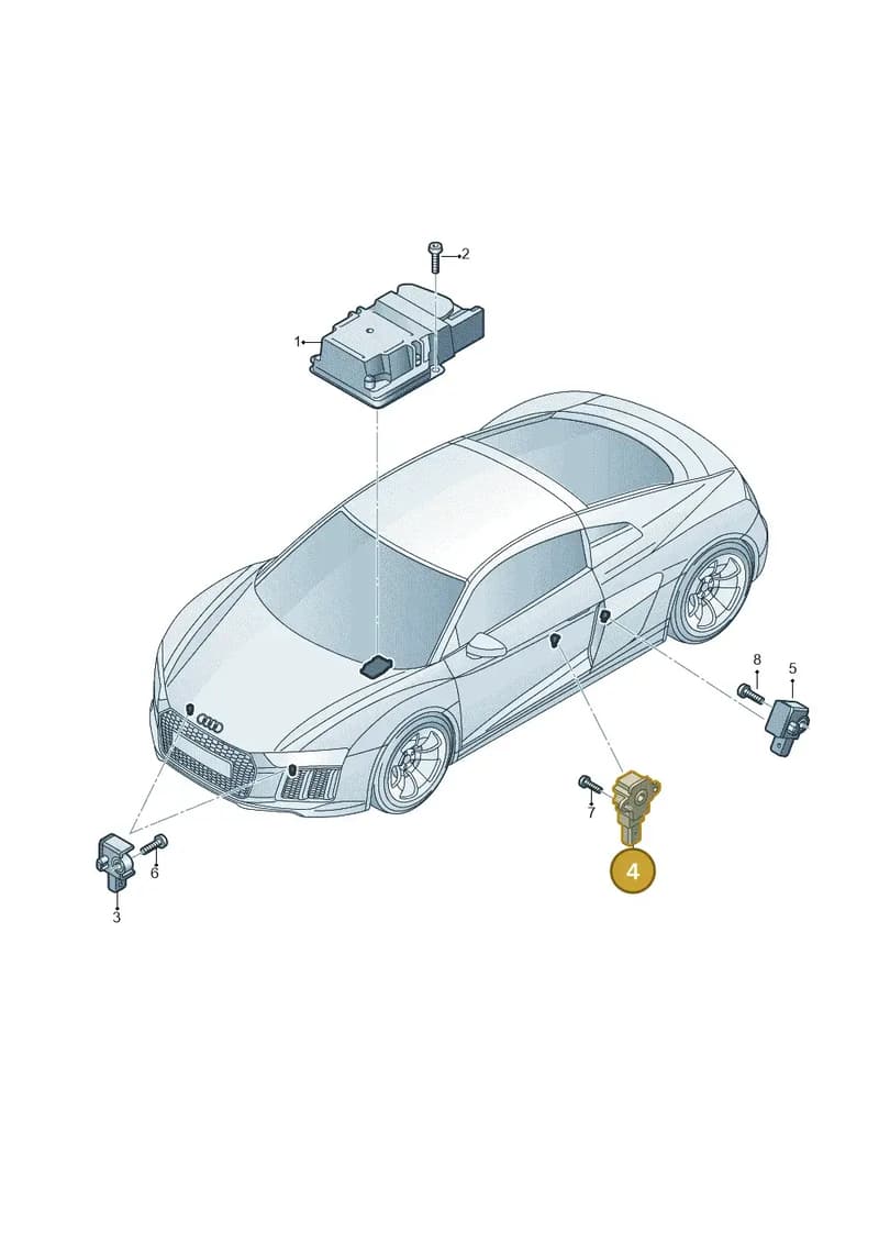 4H0955557A — Audi R8 Spyder (2015-2024) diagram 872959300, position 4