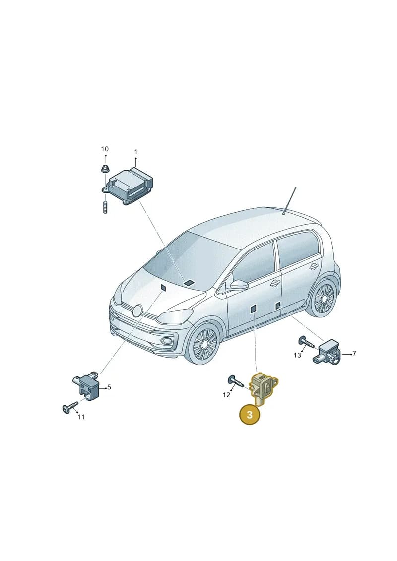 4H0955557A — Volkswagen up! (2016-2023) diagram 892959300, position 3