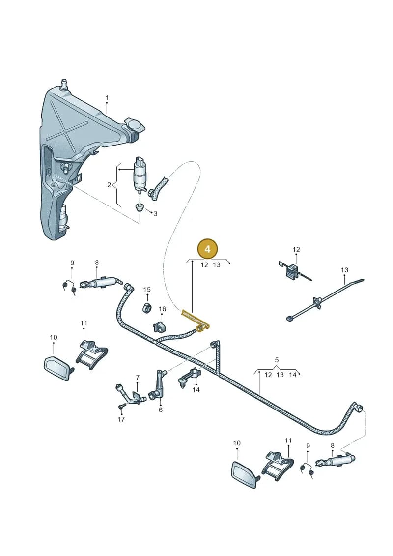 4H0955667A — Audi A8 (2013-2018) diagram 771955300, position 4