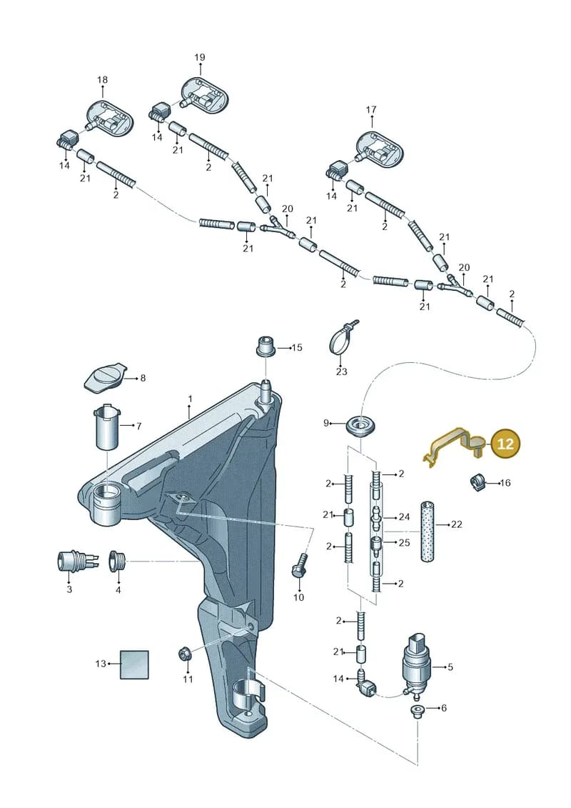4H0955845 — Audi A8 (2013-2018) diagram 771955100, position 12