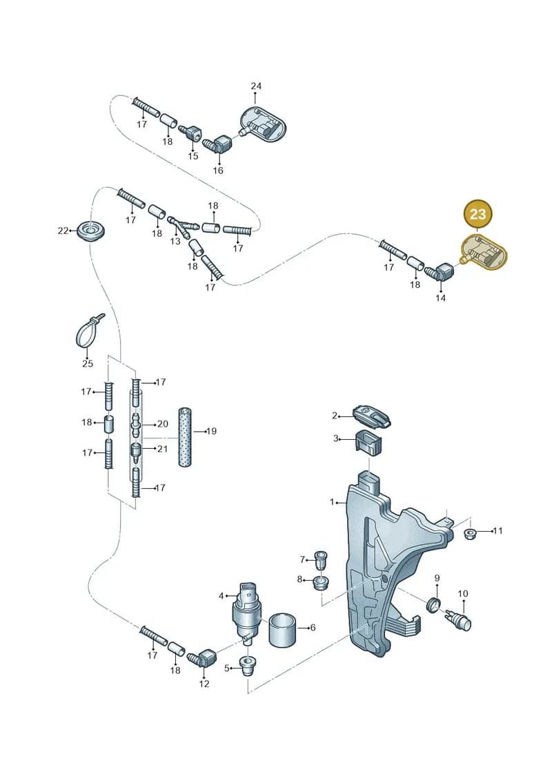 4H0955987C — Audi RS4 Avant (2017-2025) diagram 849955100, position 23