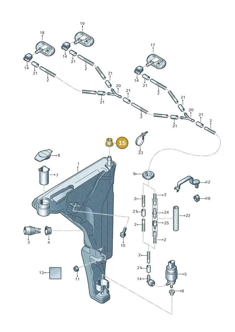 4H0955997 — Audi A8 (2013-2018) diagram 771955100, position 15