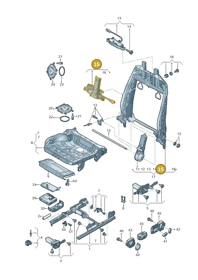 4H0959311 — Audi A8 (2013-2018) diagram 771959200, position 15