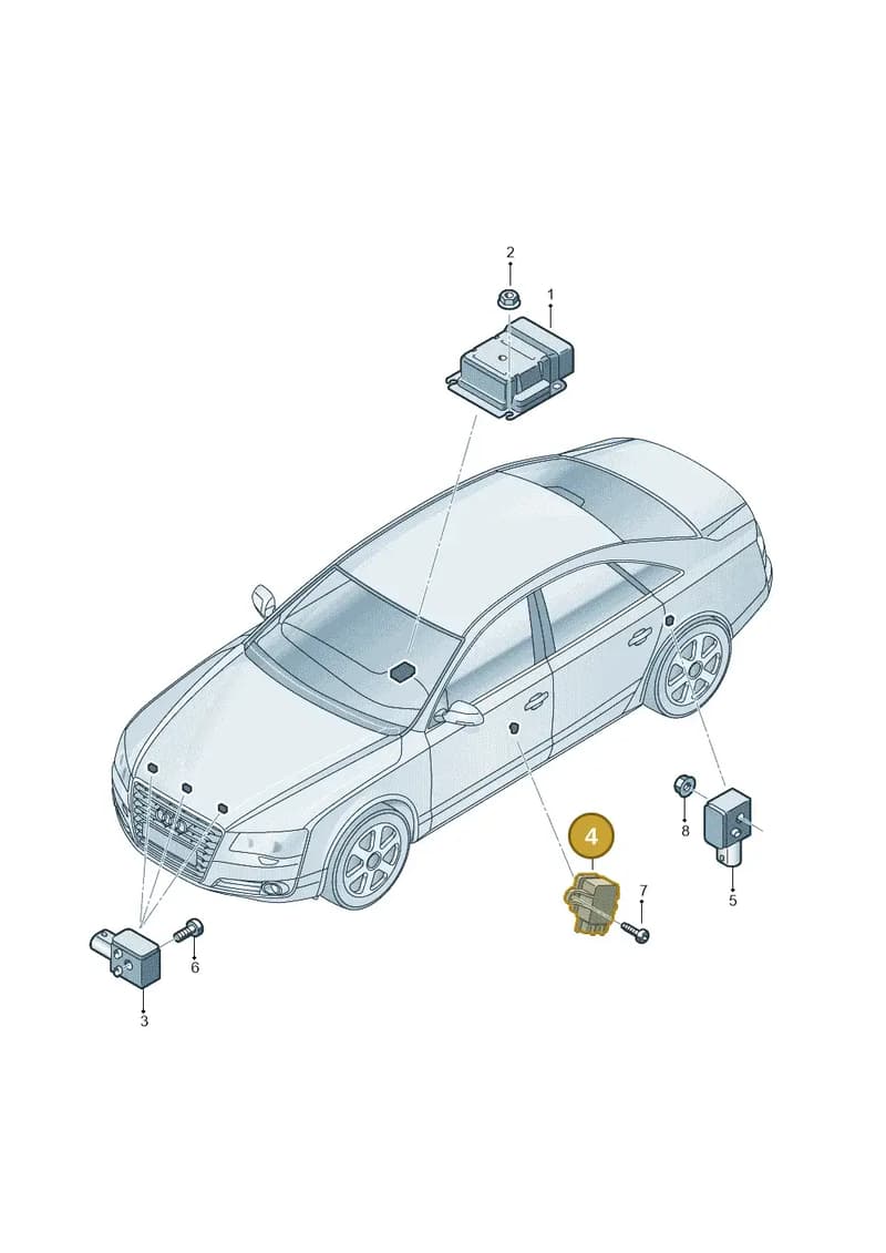 4H0959643 — Audi A8L qu. 3.0 TDI (2013-2018) diagram 696959300, position 4