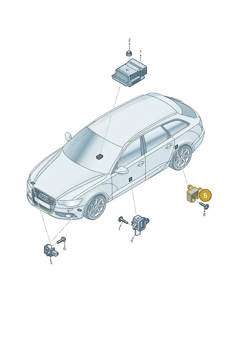 4H0959643 — Audi RS6 Avant (2013-2018) diagram 758959300, position 5