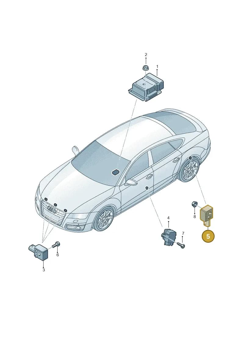 4H0959643 — Audi A7 Sportback (2014-2018) diagram 765959300, position 5