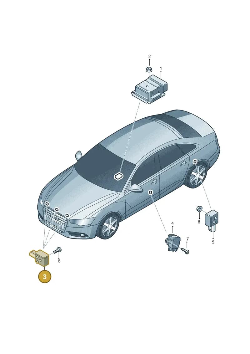 4H0959651A — Volkswagen Phideon (2016-2023) diagram 717959300, position 3