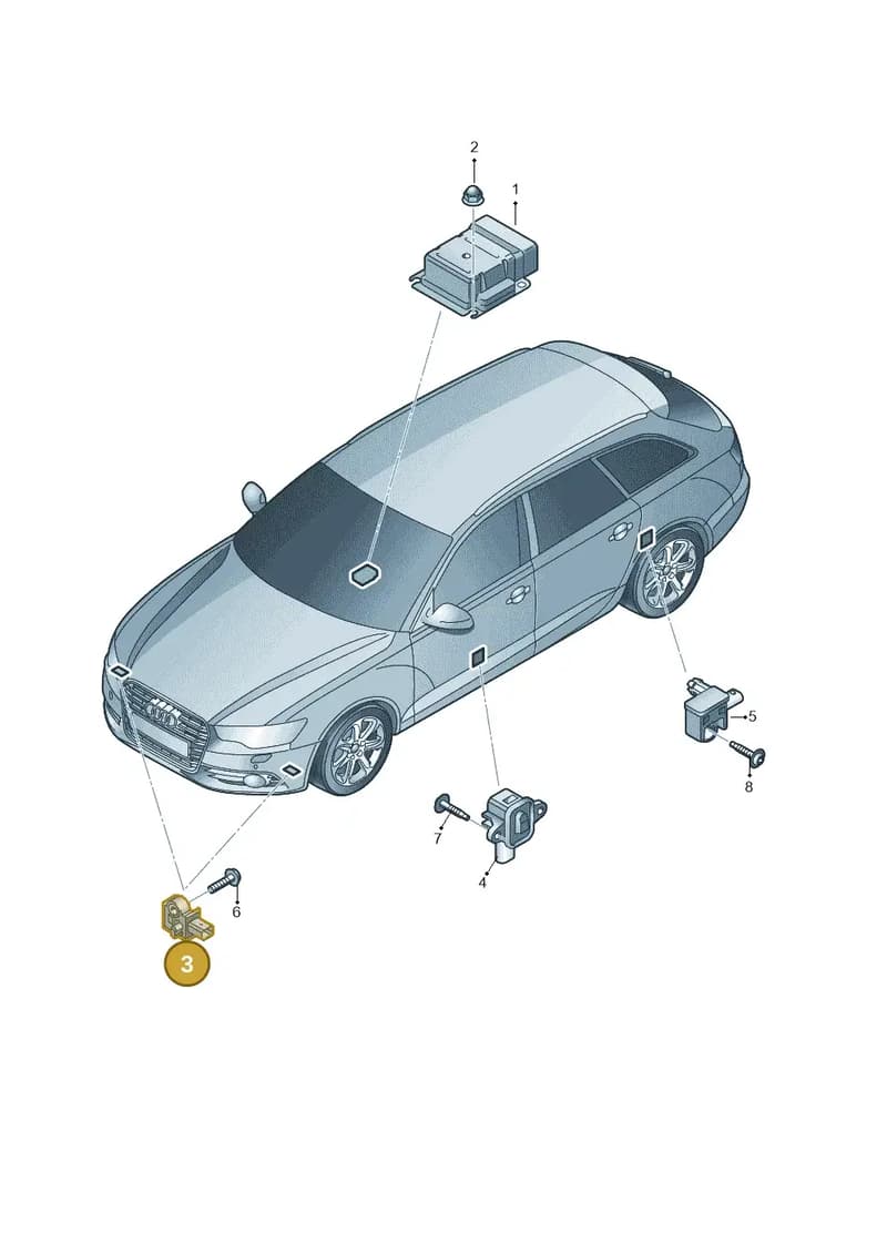 4H0959651A — Audi A6 Avant (2012-2018) diagram 738959300, position 3