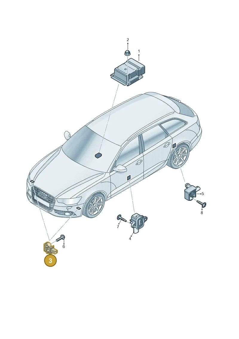 4H0959651A — Audi RS6 Avant (2013-2018) diagram 758959300, position 3