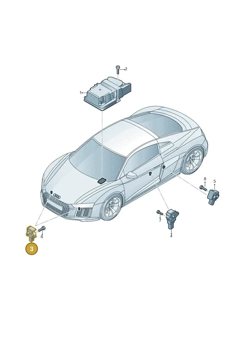 4H0959651A — Audi R8 Spyder (2015-2024) diagram 872959300, position 3