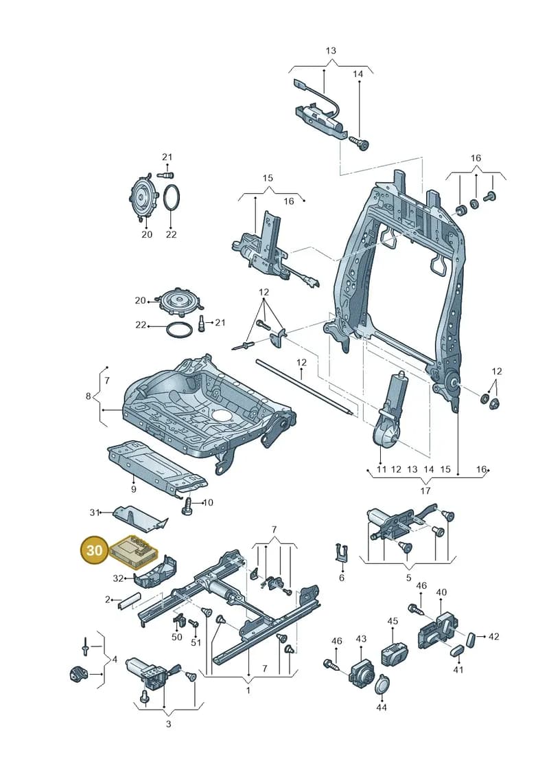 4H0959760H — Audi A8 (2013-2018) diagram 771959200, position 30