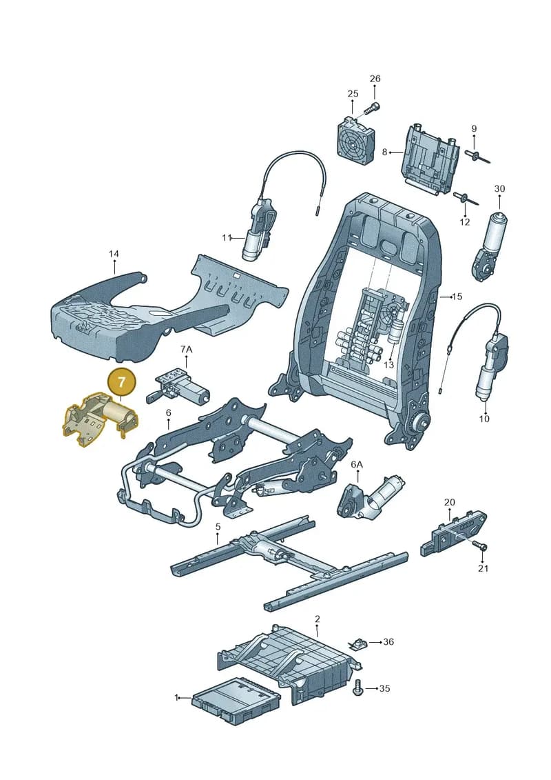 4H0959761B — Audi A8L qu. 3.0 TDI (2009-2014) diagram 258959200, position 7
