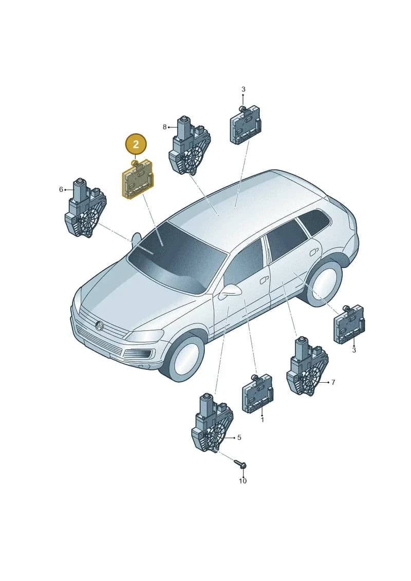 4H0959792S — Volkswagen Touareg (2014-2018) diagram 693959150, position 2