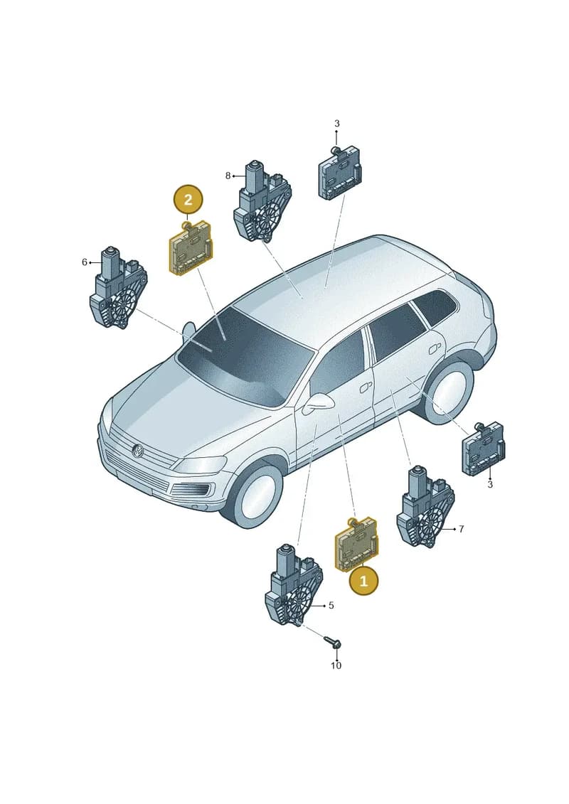 4H0959792SZ0N — Volkswagen Touareg (2014-2018) diagram 693959150, position 1+2