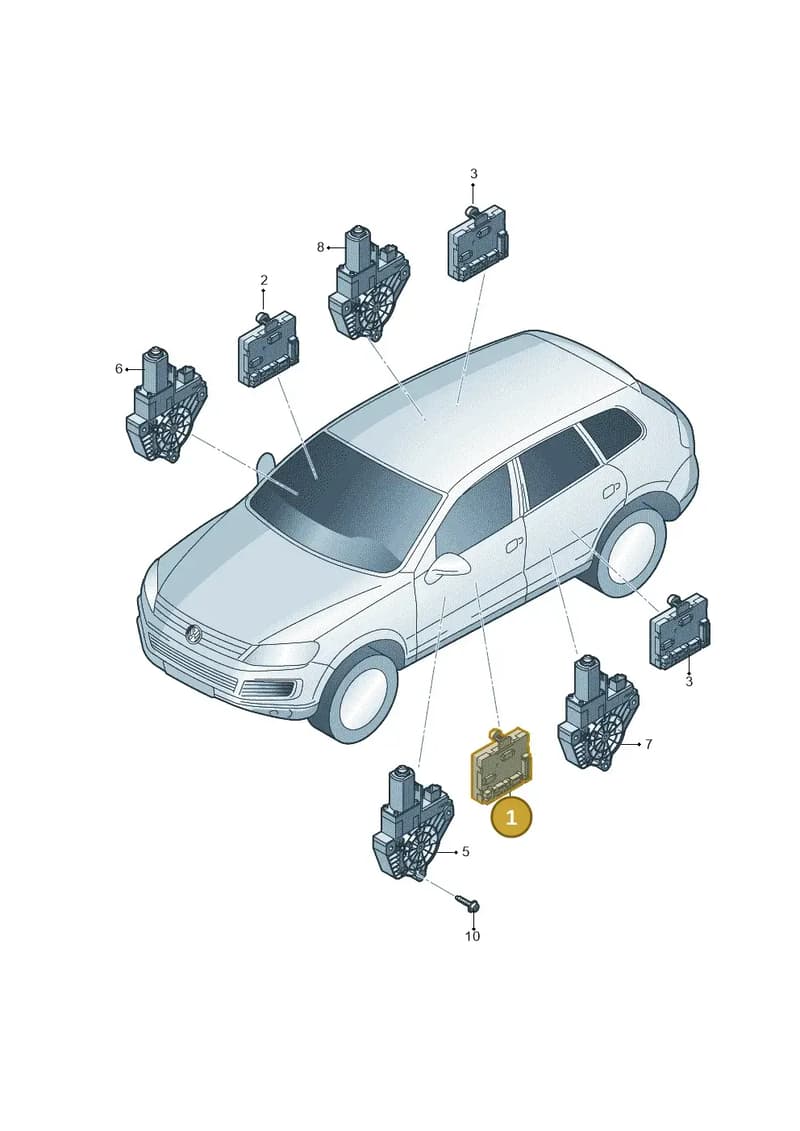 4H0959793AC — Volkswagen Touareg (2014-2018) diagram 693959150, position 1