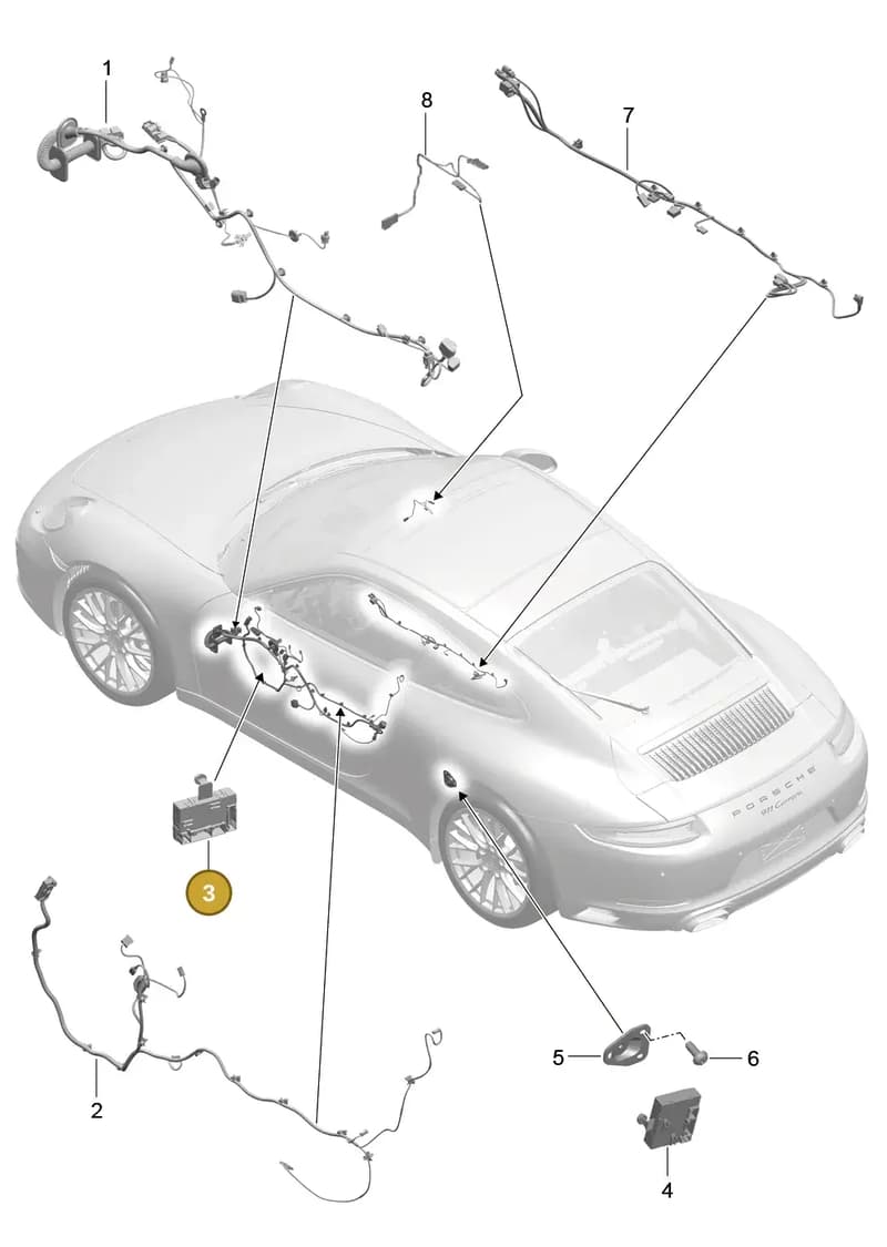 4H0959793AC — Porsche 911 (2016-2019) diagram p47902015, position 3
