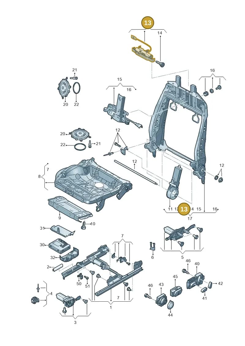 4H0959805 — Audi A8 (2013-2018) diagram 771959200, position 13