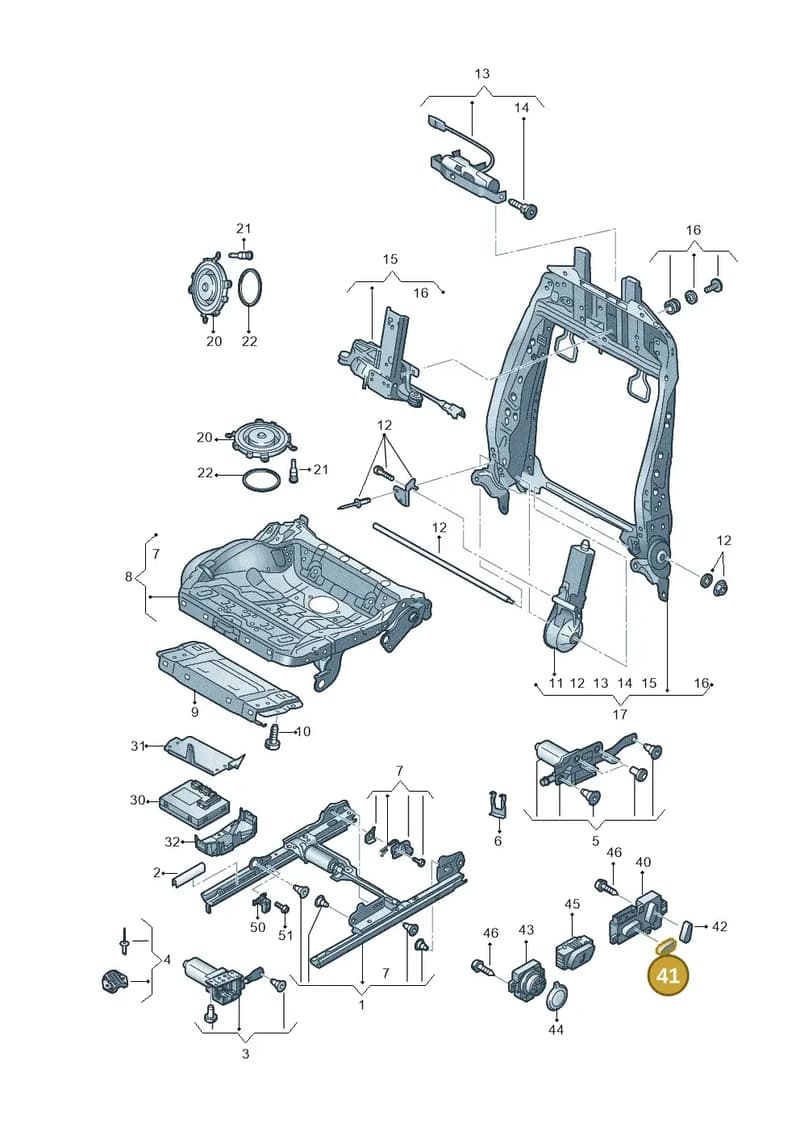 4H0959816AV58 — Audi A8 (2013-2018) diagram 771959200, position 41