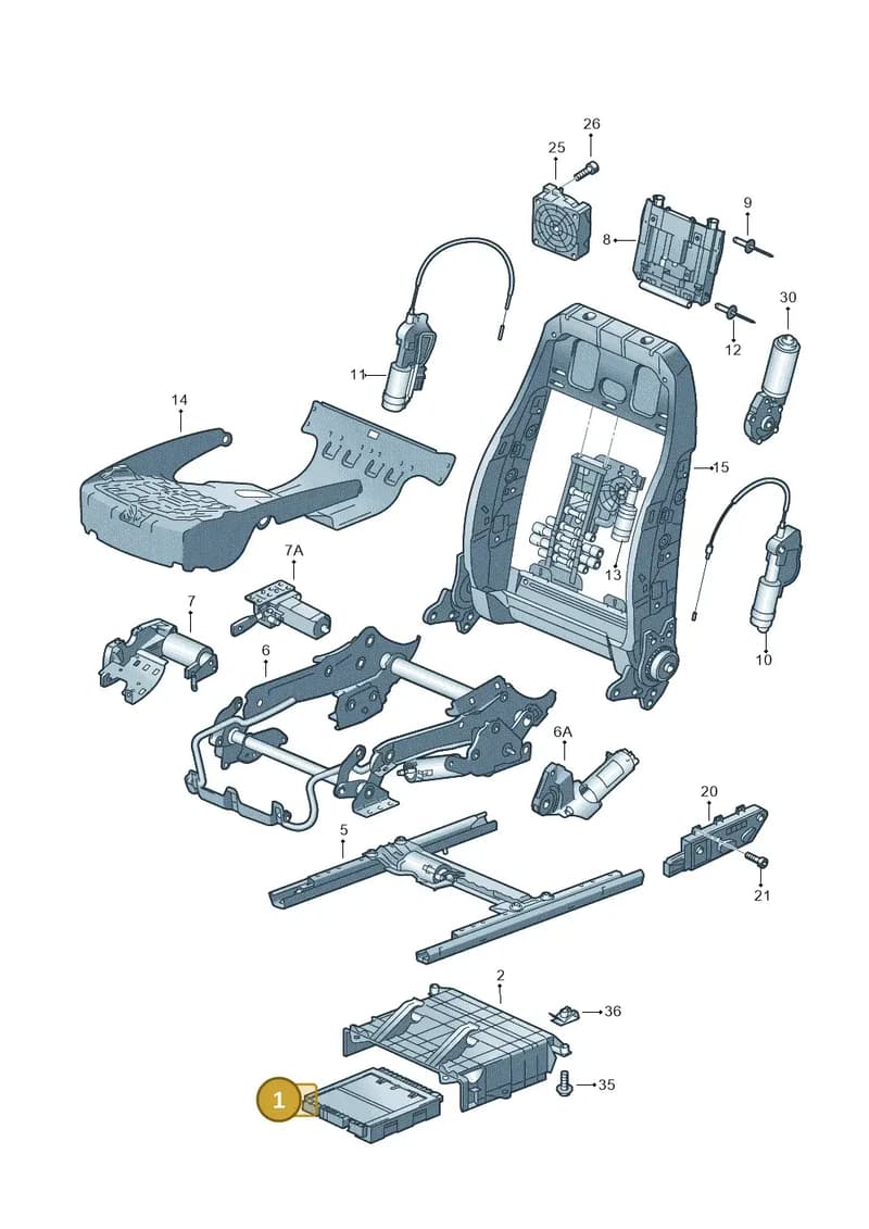 4H0959860 — Audi A8L qu. 3.0 TDI (2009-2014) diagram 258959200, position 1