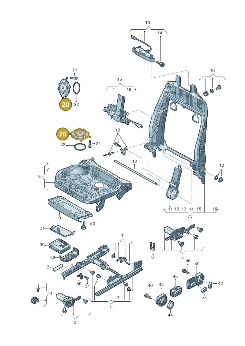 4H0963345 — Audi A8 (2013-2018) diagram 771959200, position 20