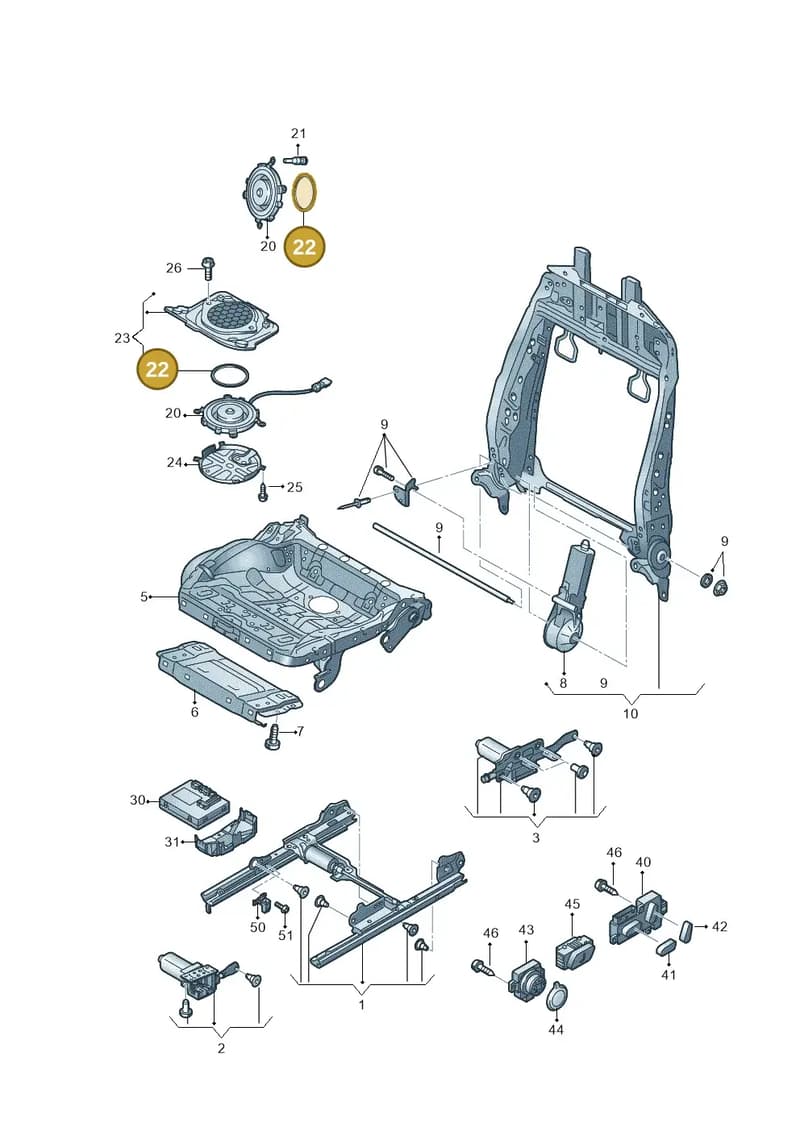 4H0965535 — Audi A7 Sportback (2014-2018) diagram 758959210, position 22