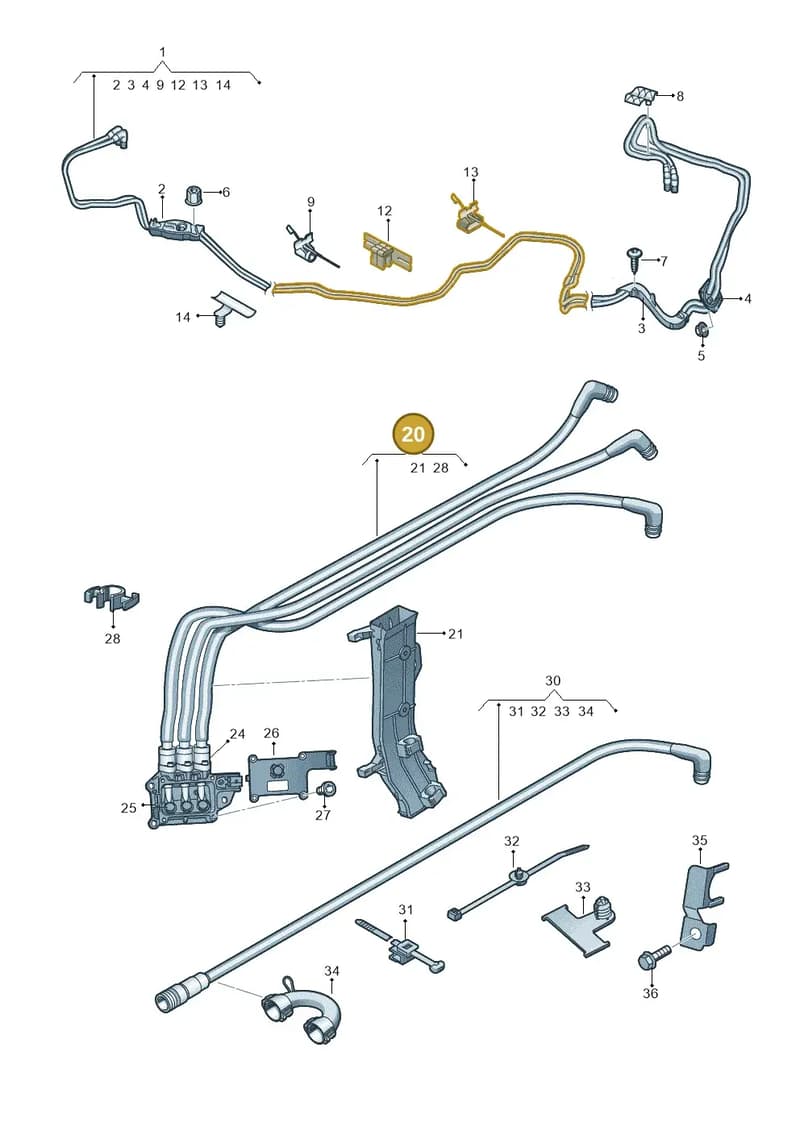 4H0971013C — Audi A8 (2013-2018) diagram 696972120, position 20
