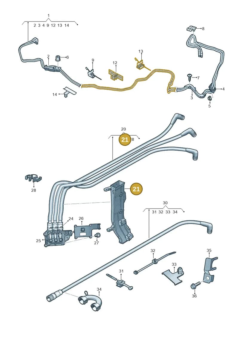 4H0971341AC — Audi A8 (2013-2018) diagram 696972120, position 21