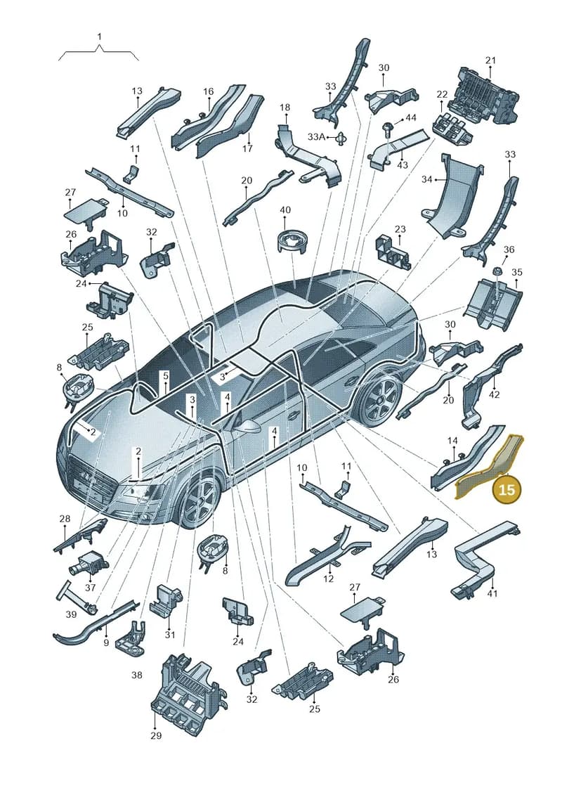 4H0971341C — Audi A8L qu. 3.0 TDI (2009-2014) diagram 696971800, position 15