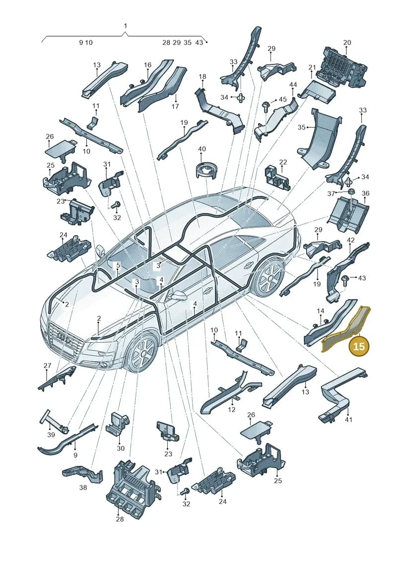 4H0971341C — Audi A8 (2013-2018) diagram 771971800, position 15