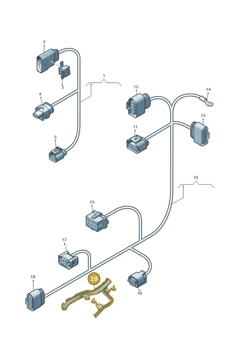 4H0971341D — Audi A8L qu. 3.0 TDI (2009-2014) diagram 696972320, position 19