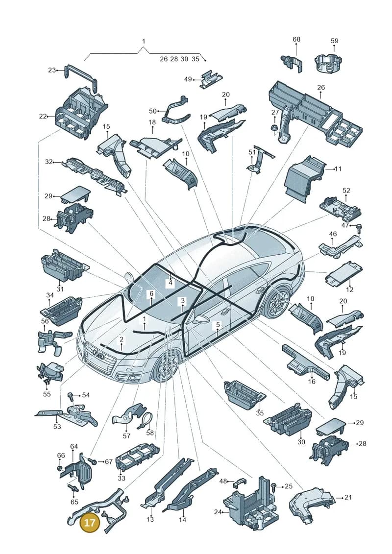 4H0971341D — Audi RS7 Sportback (2013-2018) diagram 765971800, position 17