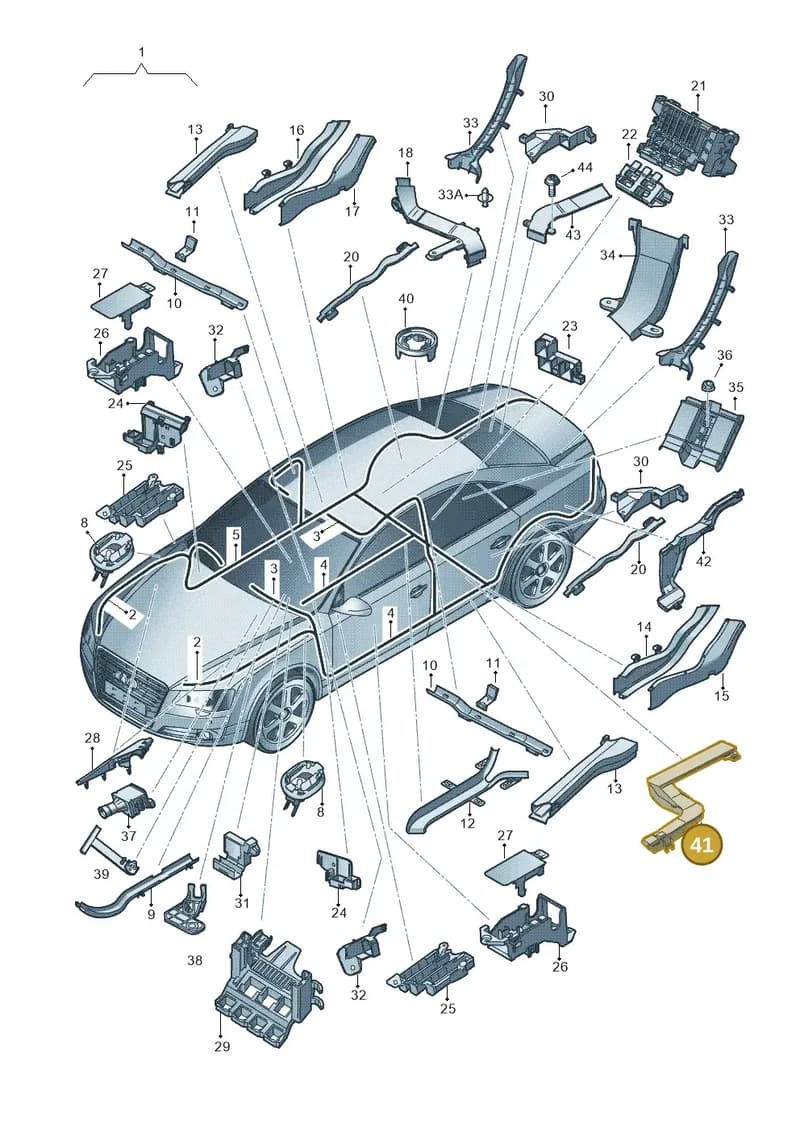 4H0971341P — Audi A8L qu. 3.0 TDI (2009-2014) diagram 696971800, position 41