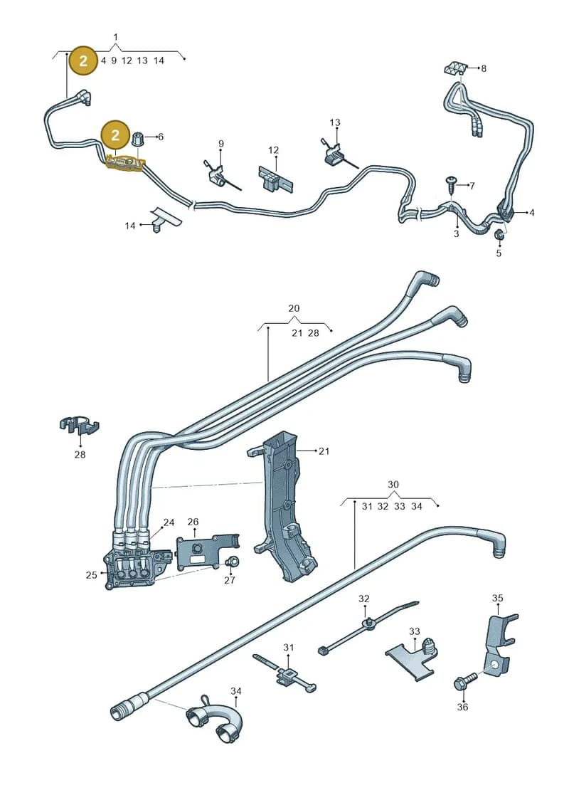 4H0971341P — Audi A8 (2013-2018) diagram 696972120, position 2