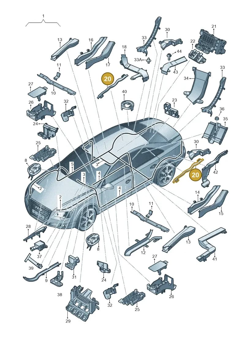 4H0971342H — Audi A8L qu. 3.0 TDI (2009-2014) diagram 696971800, position 20