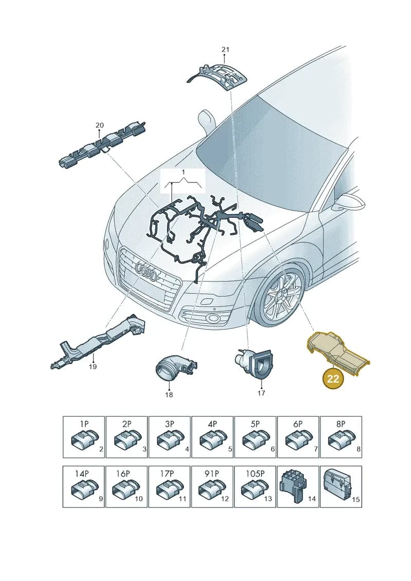 4H0971457 — Audi A8 (2013-2018) diagram 771971130, position 22