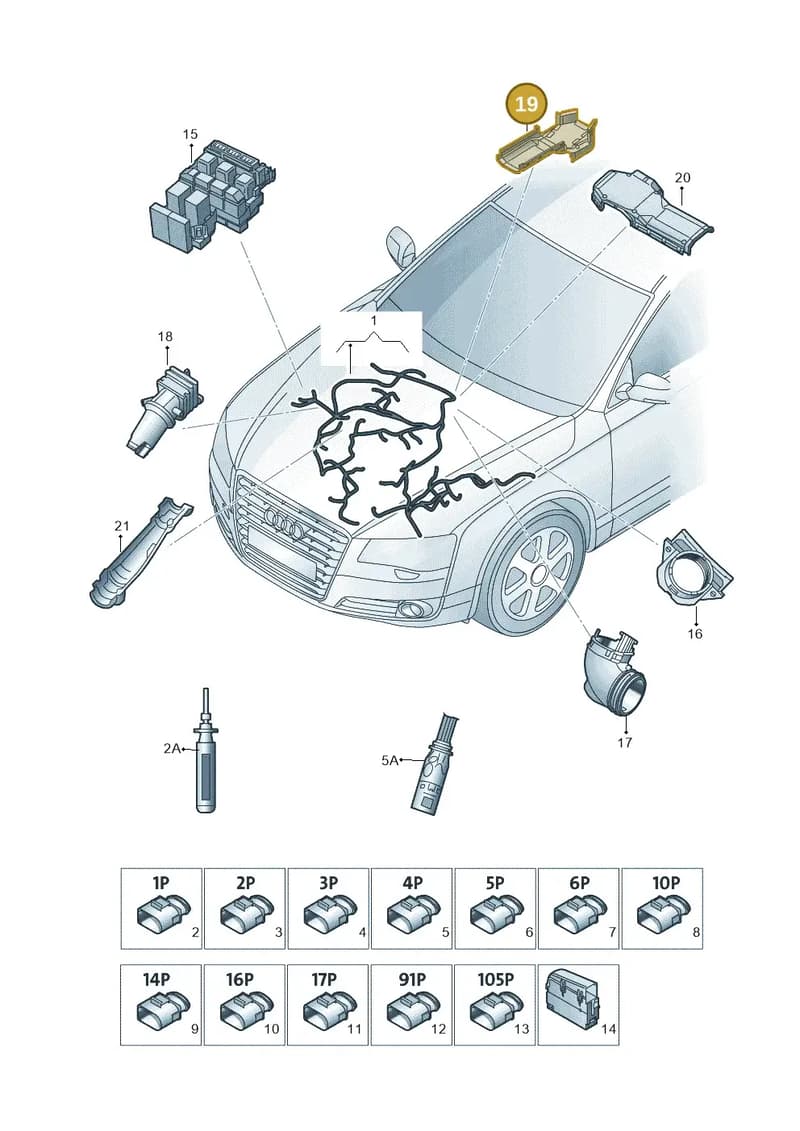 4H0971457 — Audi A8 (2013-2018) diagram 771971300, position 19