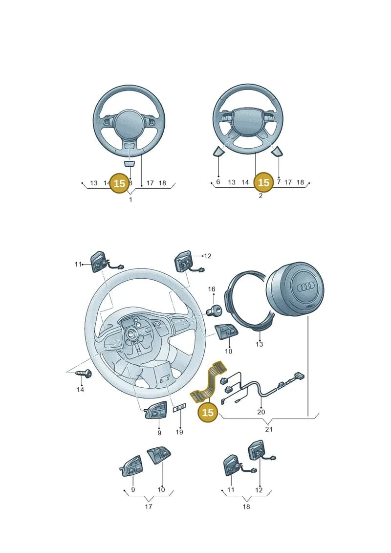 4H0971589 — Audi A8 (2013-2018) diagram 771419000, position 15