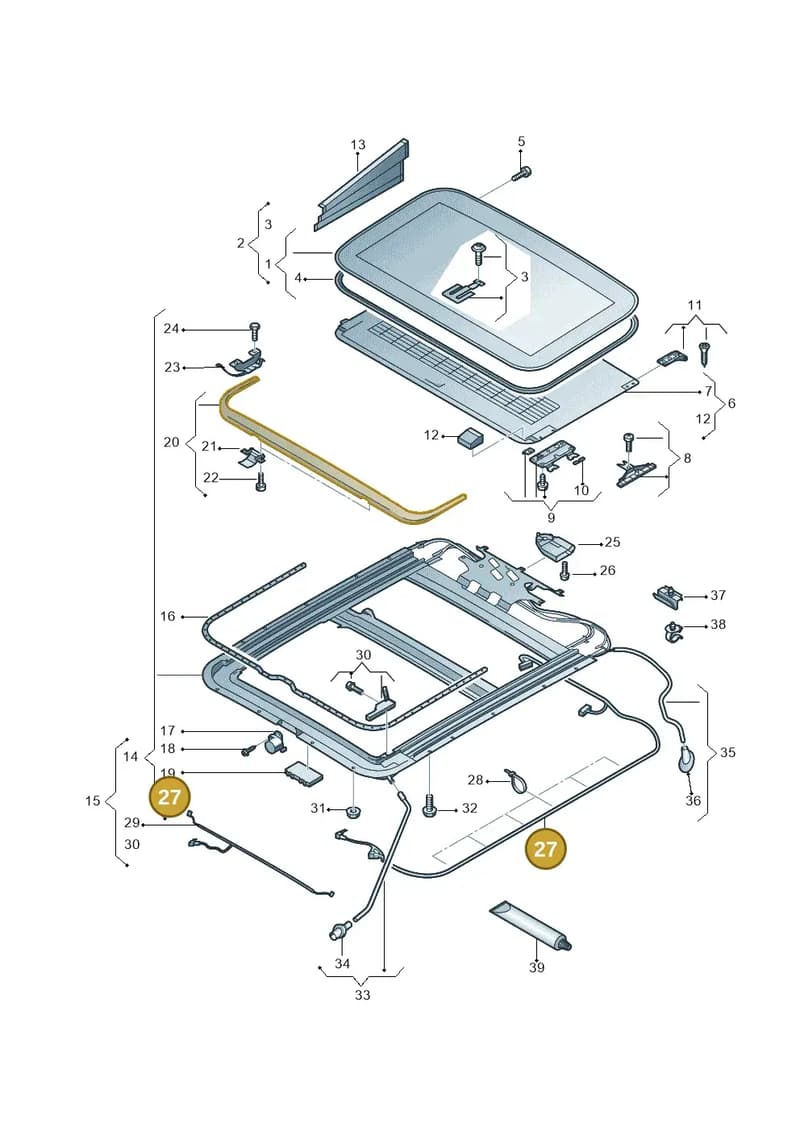 4H0971648 — Audi A8 (2013-2018) diagram 696877000, position 27