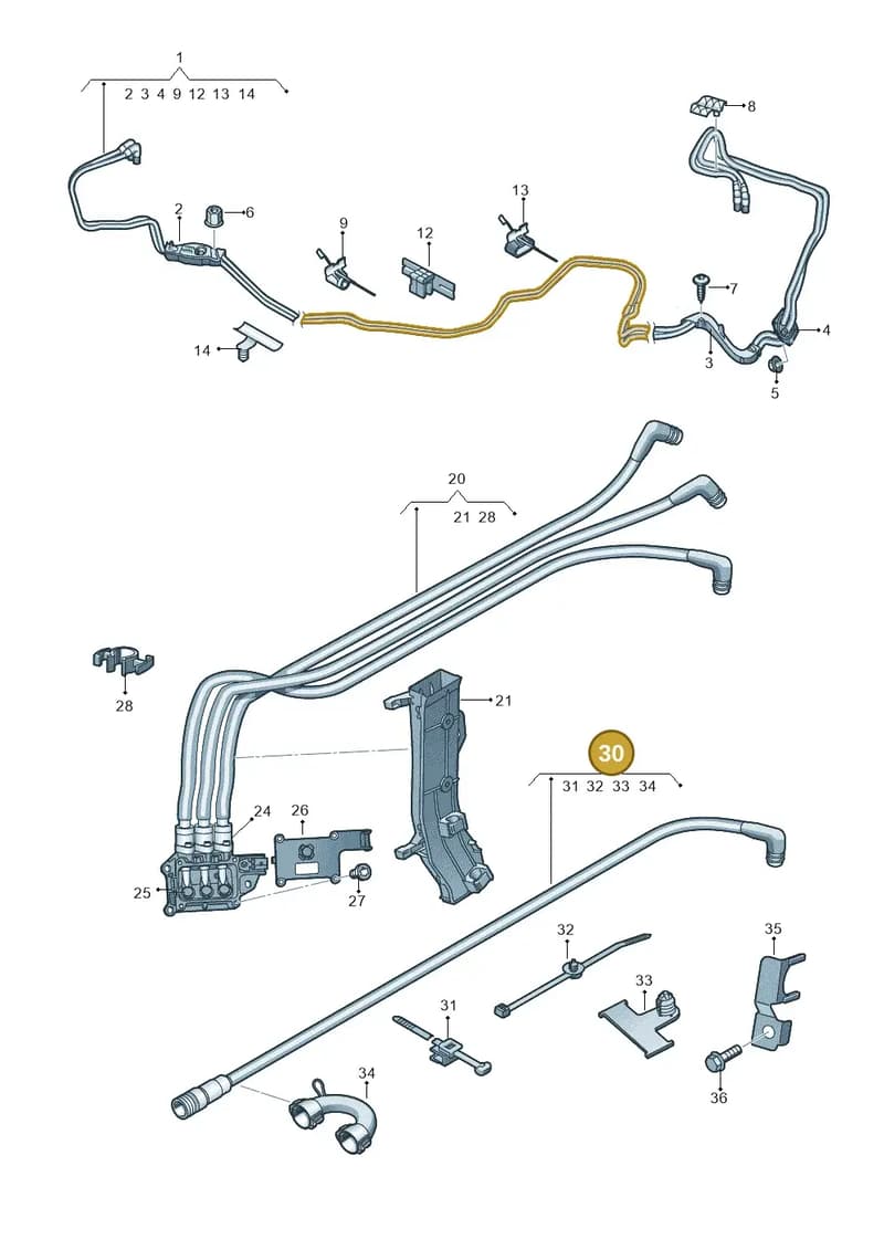 4H0971725C — Audi A8 (2013-2018) diagram 696972120, position 30