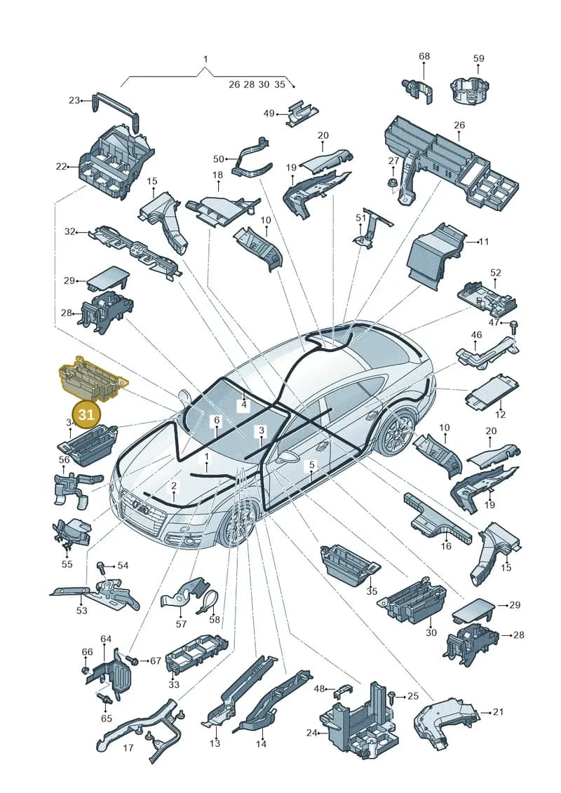 4H0971845AD — Audi RS7 Sportback (2013-2018) diagram 765971800, position 31