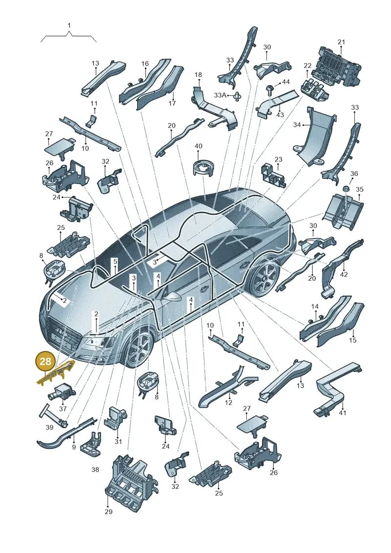4H0971871F — Audi A8L qu. 3.0 TDI (2009-2014) diagram 696971800, position 28