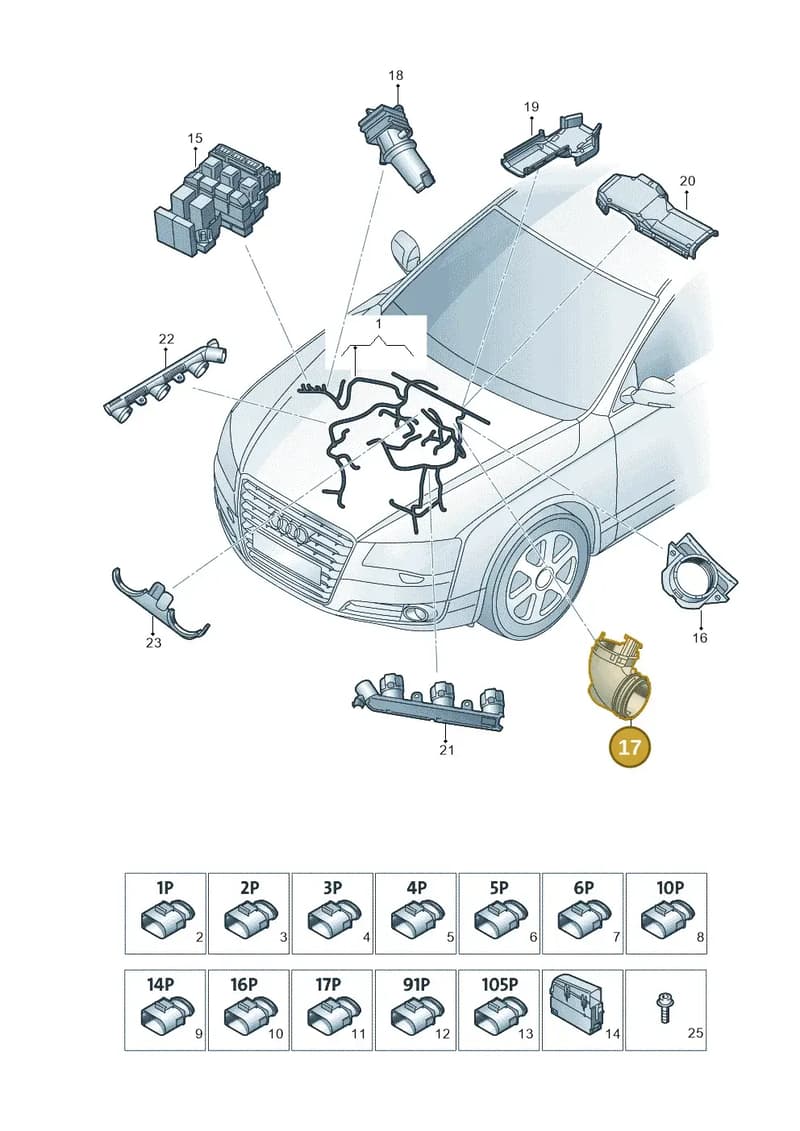 4H0971871M — Audi A8 (2013-2018) diagram 771971200, position 17