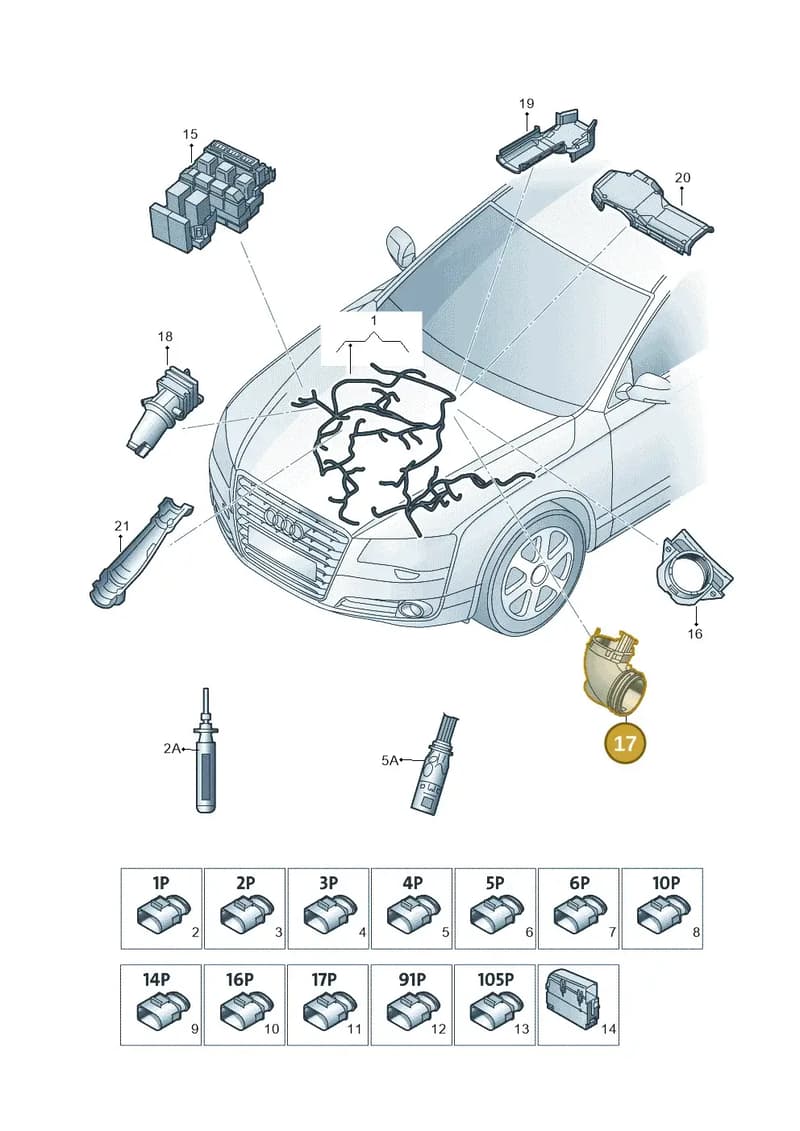 4H0971871M — Audi A8 (2013-2018) diagram 771971300, position 17
