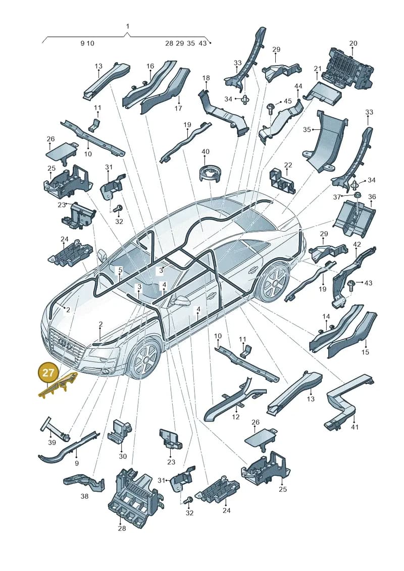 4H0971871 — Audi A8 (2013-2018) diagram 771971800, position 27