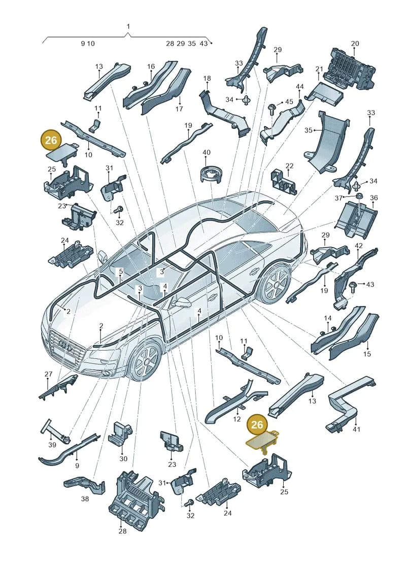 4H0971981 — Audi A8 (2013-2018) diagram 771971800, position 26