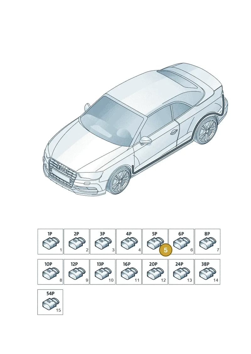 4H0972775 — Audi A3 Cab. 1.4 (2013-2016) diagram 778971820, position 5