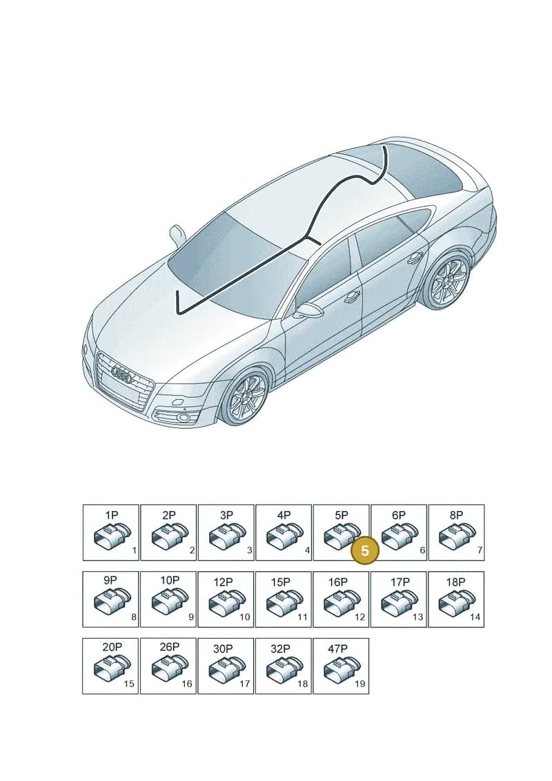 4H0972775 — Audi A7 Sportback (2014-2018) diagram 788971850, position 5