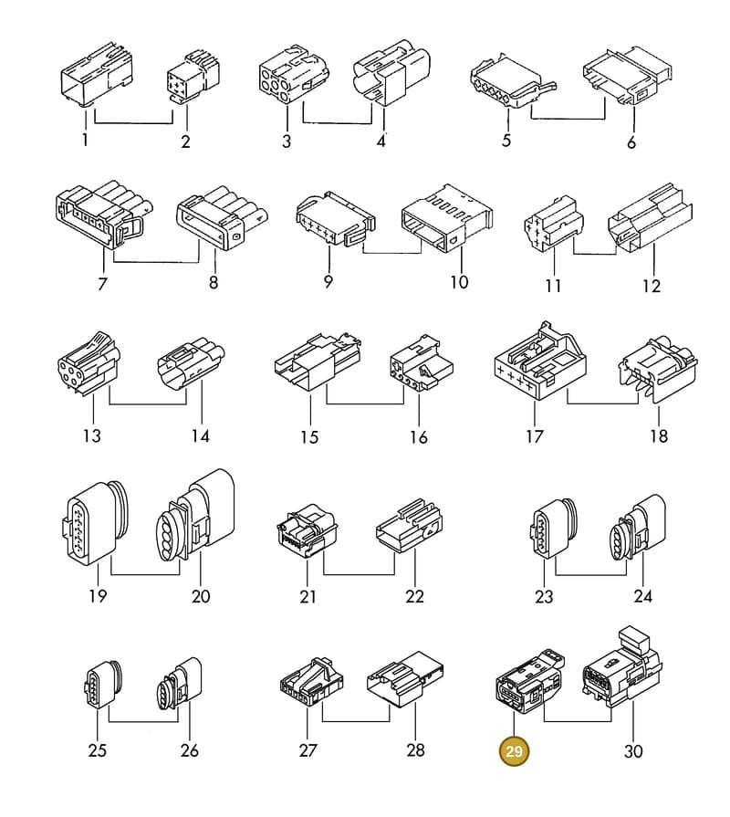 4H0972775B — Audi 1J0 platform diagram 198970800, position 29