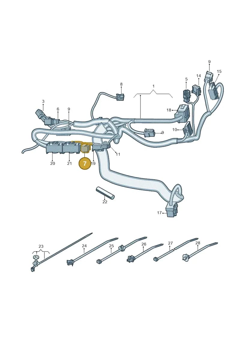 4H0972775B — Volkswagen Golf (2019-2025) diagram 5h0972026, position 7