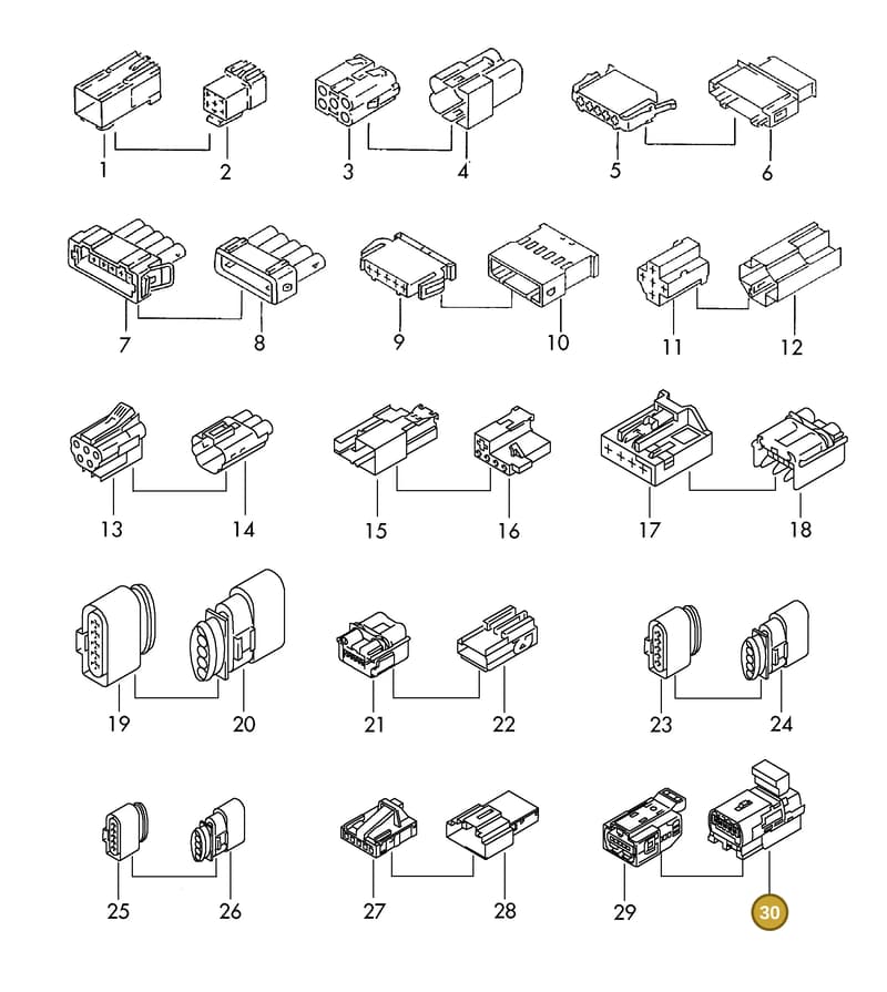 4H0972785B — Audi 1J0 platform diagram 198970800, position 30